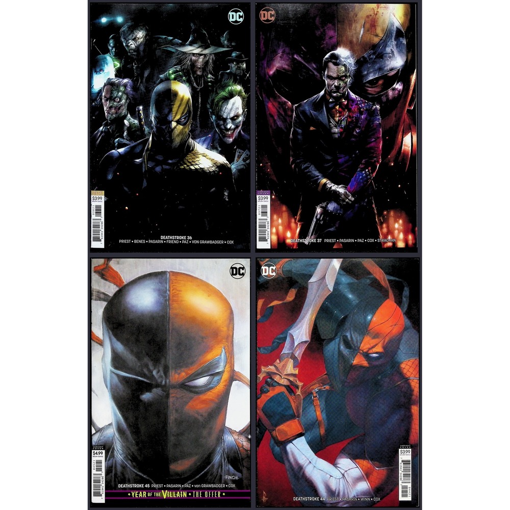 Deathstroke 4X Comic Lot #36 37 44 45 Finch Mattina Federici Variant Covers DC